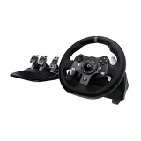 Logitech G920 Driving Force Volante de Carreras y Pedales, Force Feedback, Aluminio Anodizado, Palancas de cambio, Volante de Cuero, Pedales Ajustables, Xbox Series X|S, Xbox One, PC – Negro