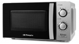 Orbegozo MI 2118 Microondas con 20 litros de Capacidad, 6 Niveles de Funcionamiento, Temporizador hasta 30 Minutos, 700 W de Potencia, Acero Inoxidable/Cristal, Silver