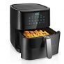 Freidora sin Aceite, Freihafen 1800W 5,5L XXL Freidora Aire con 12 Programas, Precalentar y Mantener Caliente, Air Fryer con Pantalla LED Táctil, Sin BPA ni PFOA, 50 Recetas