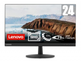 Lenovo L24q-30 – Monitor Gaming de 23.8″ 2K QHD (2560×1440 pixeles, 16:9, 75Hz, 4ms, 1000:1, IPS, FreeSync, Puertos DP+HDMI, 3 lados sin bordes) Base plástico, Ajuste de inclinación – Color Negro