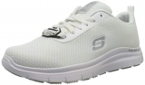 Skechers FLEX ADVANTAGE SR BENDON, Zapatillas para Hombre, White Mesh/Water And Stain Repellent Treatmen, 41.5 EU