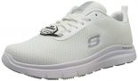 Skechers FLEX ADVANTAGE SR BENDON, Zapatillas para Hombre, White Mesh/Water And Stain Repellent Treatmen, 41.5 EU