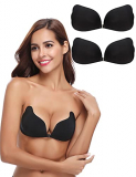 Nieery Sujetador Adhesivo Invisible Push Up Sujetador Reutilizable Sujetador sin Tirantes Suave y Cómodo para Vestido sin Espalda y para Traje de Baño