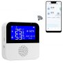 iKiKin Sensor de temperatura y humedad WiFi con pantalla LCD, alarma de zumbador y alarma de aplicación, temperatura