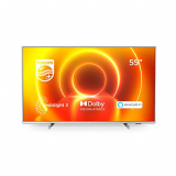 Philips 55PUS7855/12 Ambilight Televisor 4K UHD de 55 Pulgadas (P5 Picture Engine, Asistente Alexa integrada, Smart TV, Función de Control por Voz), Color Plata Claro (Modelo de 2020/2021)