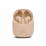 JBL Tune 225 TWS Auriculares intraaurales True Wireless con Bluetooth, Sonido Pure Bass y modo Dual Connect, hasta 25 hrs de música con estuche de carga, dorado