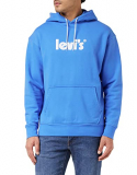 Levi’s T2 Relaxed Graphic Po Sudadera con Capucha, Póster con Logotipo de Palace Blue, S para Hombre