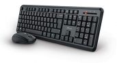 Trust Ymo Pack Teclado y Ratón Inalámbrico – Disposición QWERTY Español, Botones Silenciosos, 13 Teclas de Office y Multimedia, Un Receptor USB, Windows, Mac, PC, Ordenador Portátil, Negro