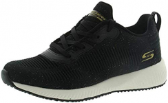 Skechers BOBS SQUAD TOTAL GLAM, Zapatillas para Mujer, Black And Multi Engineered Knit, 40 EU