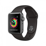 Apple Watch Series 3 (GPS, 38mm) Aluminio en Gris Espacial – Correa Deportiva Negro