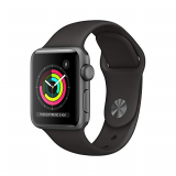 Apple Watch Series 3 (GPS, 38mm) Aluminio en Gris Espacial – Correa Deportiva Negro