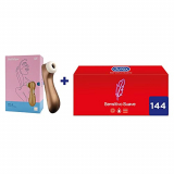 Durex Preservativos Sensitivo Suave Pack Ahorro 144 condones + Vibrador Satisfyer Pro 2 Next Generation