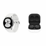 Samsung Galaxy Watch4 – Smartwatch, Control de Salud, Seguimiento Deportivo, Batería de Larga Duración, 40 mm, Plata (Version ES) + Samsung Galaxy Buds2 – Auriculares Bluetooth, Inalámbricos, Negro