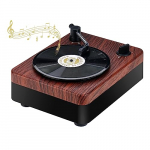 Topretty Altavoz Bluetooth,diseño de Tocadiscos Altavoz Bluetooth Altavoces Bluetooth inalámbricos portátiles con Sonido, Soporte de Tarjeta TF, Cable AUX