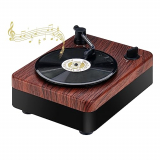 Topretty Altavoz Bluetooth,diseño de Tocadiscos Altavoz Bluetooth Altavoces Bluetooth inalámbricos portátiles con Sonido, Soporte de Tarjeta TF, Cable AUX