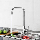 Housfurd Grifo de Acero Inoxidable, 304 Rotación de 360 Grados, dos Métodos de Salida de Agua, Grifo del Fregadero de Cocina（Grifo grande de siete palabras）