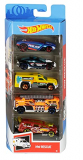 Hot Wheels Pack de 5 vehículos, coches de juguete (modelos surtidos) (Mattel 1806)