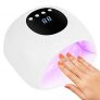 Yoyika Secador de Uñas Profesional, Lámpara LED/UV 60W con 4 Temporizadores(30s, 60s, 90s, 99s) y Sensor Automático para Esmalte de Uñas de Gel, Lámpara de Secado Rápido para Manicura/Pedicura