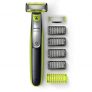 Philips OneBlade Cara + Cuerpo QP2630/30 – Recortador de Barba recargable, 4 Peines-guía para barba y 1 para Cuerpo, Recorta, Perfila y Afeita en seco y húmedo, Color Carbón Vegetal, Cal, Plata, Verde