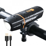 muson Luz Bicicleta Recargable USB Delantera, Sensor Inteligente Ultrabrillante Faro de Bicicleta, IPX65 Impermeable/ 7 Modos/ Fácil de Instalar, Luz LED Bicicleta para Carretera y Montaña