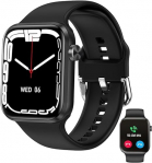 Reloj de pulsera inteligente para hombre, mujer, reloj de fitness de 1,58 pulgadas, pantalla táctil para iOS, Android con monitor de sueño, SpO2, IP68, impermeable, rastreador de fitness
