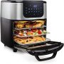 Princess 182075 Freidora sin aceite y Horno de aire caliente con Cesta Giratoria, multifunción, accesorios incluidos, 10 programas, pantalla digital táctil, 1800 W, 11 L, 30 Recetas PDF