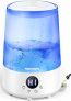 Homvana Humidificador Bebes Mocos y Tos, 3L Cool Mist 23dB Silencioso(SilentSpray Tech), Top-Fill 32 Horas de Funcionamiento, con Bandeja de Aroma, BPA Free Bebés y Plantas, Hogar, 7Colors Light