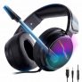 Auriculares para Gamers con microfono,Auriculares con Cable,Conector de Audio de USB&3,5mm,Sonido Stereo, Altavoces 50mm, Compatible PC, PS4, PS5, XBONE One, Nintendo Switch
