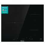 Hisense I6341CB – Placa Inducción, 3 Zonas, 1 Con Foco Gigante 29 cm, Doble Corona, Gráficos Minimalistas, Encimera de 60 cm, Bloqueo Infantil Resistente a los Arañazos, Terminación biselada