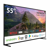 Hitachi 55HAK5350, Android Smart TV 50 Pulgadas, Ultra HD, HDR10, Dolby Vision, Bluetooth, Google Play, Chromecast Integrado, Compatible con Google Assistant TDT y satélite