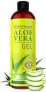 Gel de Aloe Vera Orgánico con 100% de Aloe Puro de Aloe recién cortado- SIN ACRILADOS NI CROSPOLÍMETROS, por lo que se absorbe rápidamente sin residuos pegajosos – Grande 355 ml / 12 fl oz
