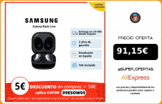 Samsung Galaxy Buds Live, Auriculares inalámbricos, Cancelación activa de ruido (ANC), Autonomía 21h, 3 micrófonos integrados|Auriculares y audífonos|