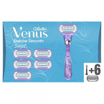 Gillette Venus Delux Smooth Swirl Maquinilla de Afeitar Mujer + 6 Cuchillas de Recambio