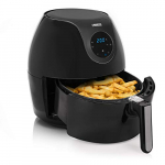 Princess 182050 Family Aerofryer XXL – Freidora de Aire Caliente Digital Familiar, 1700 W, 5.2 Litros, Negro