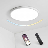 Plafon LED Techo Regulable, Everpertuk 28W Lámpara de Techo LED con Mando a Distáncia, Lámpara de Techo Temperatura Regulable(3000K-6500K), Impermeable Lampara Techo Luz para Baño, Salón, Dormitorio