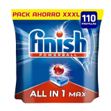 Finish Powerball All in 1 Max – Pastillas para el lavavajillas todo en 1 – formato 110 unidades