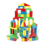 Melissa & Doug Piece Wood Blocks Set Bloques de Madera 100 Piezas, Multicolor (96062)