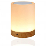 Amouhom Lámpara Nocturna de Control Táctil, lamparas de mesita de noche Portable con Batería Recargable, Lámparas para Dormitorio, 6 Colores Y 16 Cambiantes, el Mejor Regalo para Niños y Amigos