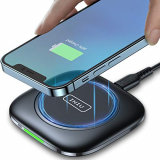 INIU Cargador Inalambrico Rápido, 15W Qi Wireless Charger Pad con Indicador Autoadaptativo Base Carga Inalambrica para iPhone 12 11 Pro XS X 8 Plus Samsung S21 S9 S8 Note10 9 AirPods Huawei Xiaomi etc