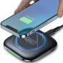 INIU Cargador Inalambrico Rápido, 15W Qi Wireless Charger Pad con Indicador Autoadaptativo Base Carga Inalambrica para iPhone 12 11 Pro XS X 8 Plus Samsung S21 S9 S8 Note10 9 AirPods Huawei Xiaomi etc
