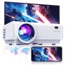 Proyector WiFi Bluetooth, 6500 Lúmenes TOPTRO Proyector Soporte 1080P Full HD, Mini Proyector Portátil, Zoom X/Y, Proyector WiFi LED 100000H, Proyector para movil/Fire TV Stick/PS5 con Cable HDMI y AV