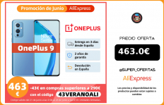 OnePlus 9, ROM global Oxygen OS, 8GB RAM 128GB ROM, teléfono móvil Snapdragon 888 5G, pantalla AMOLED fluida de 6,55» 120Hz, triple cámara trasera de 50MP, carga Warp Charge 65T 4500mAh; 43€ Código: 43VERANOALI|Teléfonos móviles|