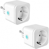 WiFi Enchufe Inteligente Mini 16A 3680W, contrólalo desde cualquier lugar, no necesita HUB, compatible con Siri Alexa y Google Home, 2 paquetes