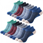 Amazon Brand – Eono Calcetines Hombre, 8 Pares Calcetines Deporte Hombre Mujer Acolchados, Calcetines Running Hombre Cortos Transpirables, Calcetines Tobilleros Hombre Mujer de Algodon (43-46)