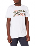 Jack & Jones Jjsoldier Logo Camiseta SS Crew Neck, Color Blanco, XL para Hombre