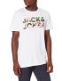 Jack & Jones Jjsoldier Logo Camiseta SS Crew Neck, Color Blanco, XL para Hombre