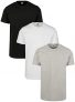 Urban Classics Basic Tee 3-Pack Camiseta, Multicolor (Black/White/Grey 01563), M (Pack de 3) para Hombre