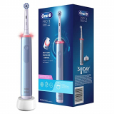 Oral-B PRO 3 Cepillo de Dientes Eléctrico con Mango Recargable y Sensor de Presión, Tecnología Braun y 1 Cabezal de Recambio, 3000 – Azul