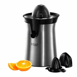 Russell Hobbs Exprimidor Eléctrico Classics – Exprimidor de Naranjas y Zumos, 2 Conos Intercambiables, Acero Inoxidable, Plata – 22760-56