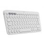 Logitech K380 Teclado Inalámbrico Multi,Dispositivo para Windows/Apple iOS/Android/Chrome, Bluetooth, Diseño Compacto, PC/Mac/Portátil/Smartphone/Tablet/Apple TV, Disposición QWERTY Español , Blanco